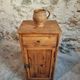 Small vintage pine storage cabinet – Antique French workshop furniture