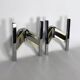 Pair of brass and chrome sconces from Sciolari 70