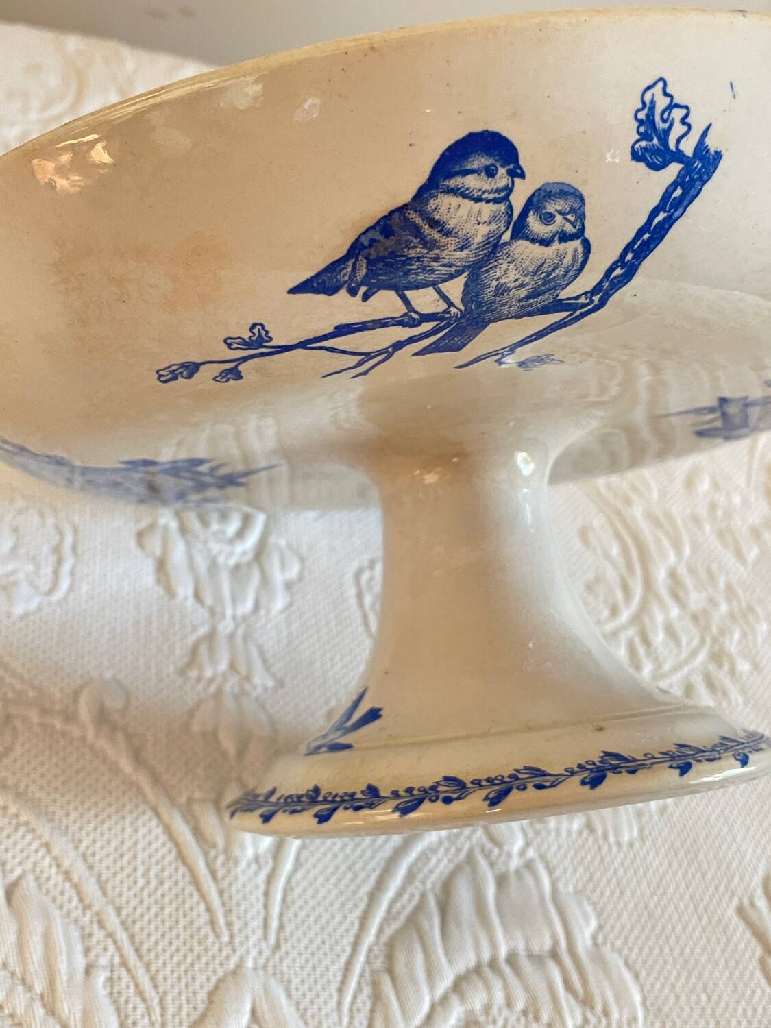 Old Compote Dish Terre de Fer Franco-British Company Sordoillet Cot