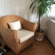 Wide rattan armchair Olivier Shrought