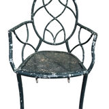 4 Provençal wrought iron armchairs from the 50s