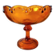 Amber glass fruit bowl