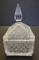 Cut glass sugar bowl