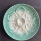 Niderviller sea-green earthenware oyster plates, set of 10 + dish