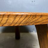 Round Oak Brutalist Rustic Coffeetable