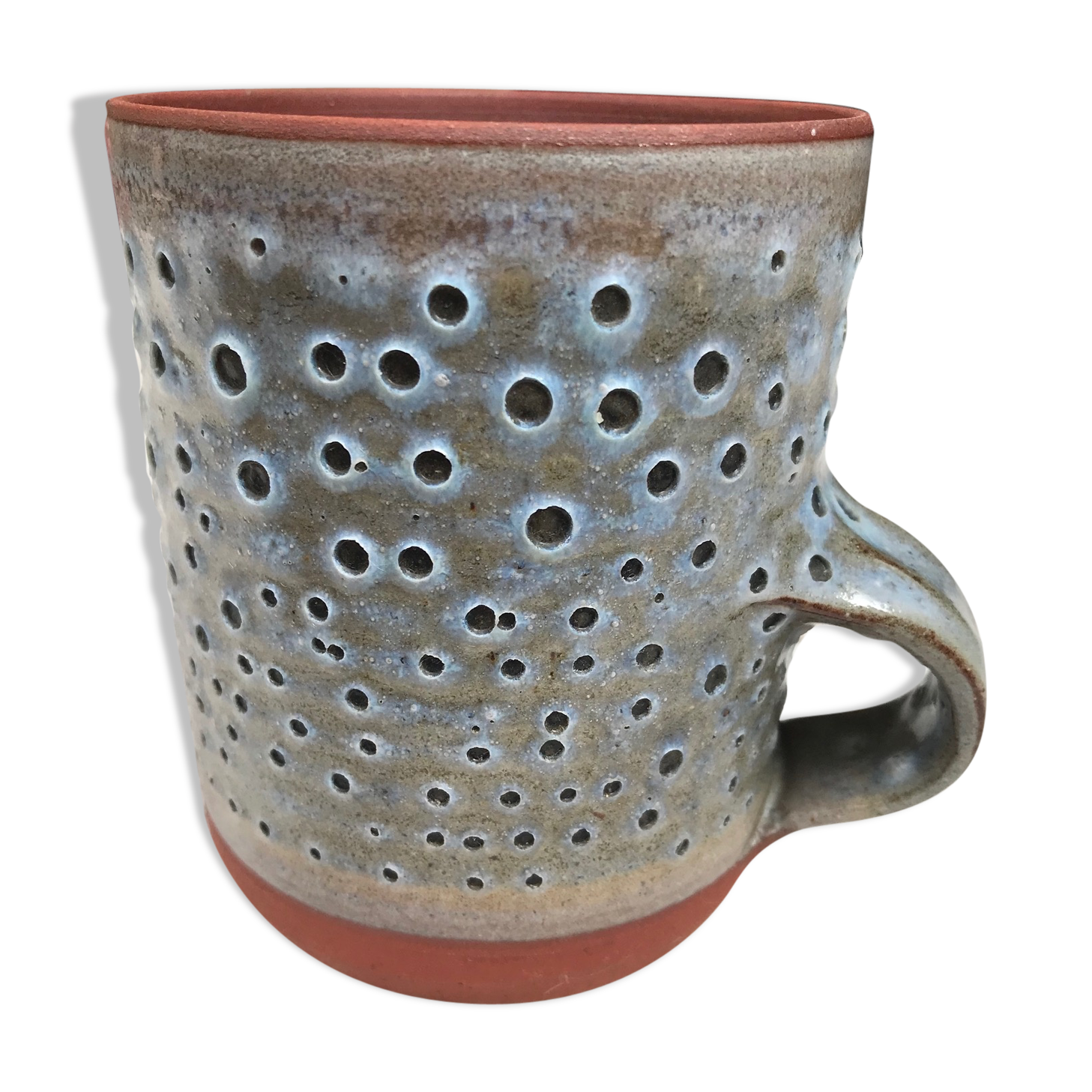 Signed vintage stoneware mug