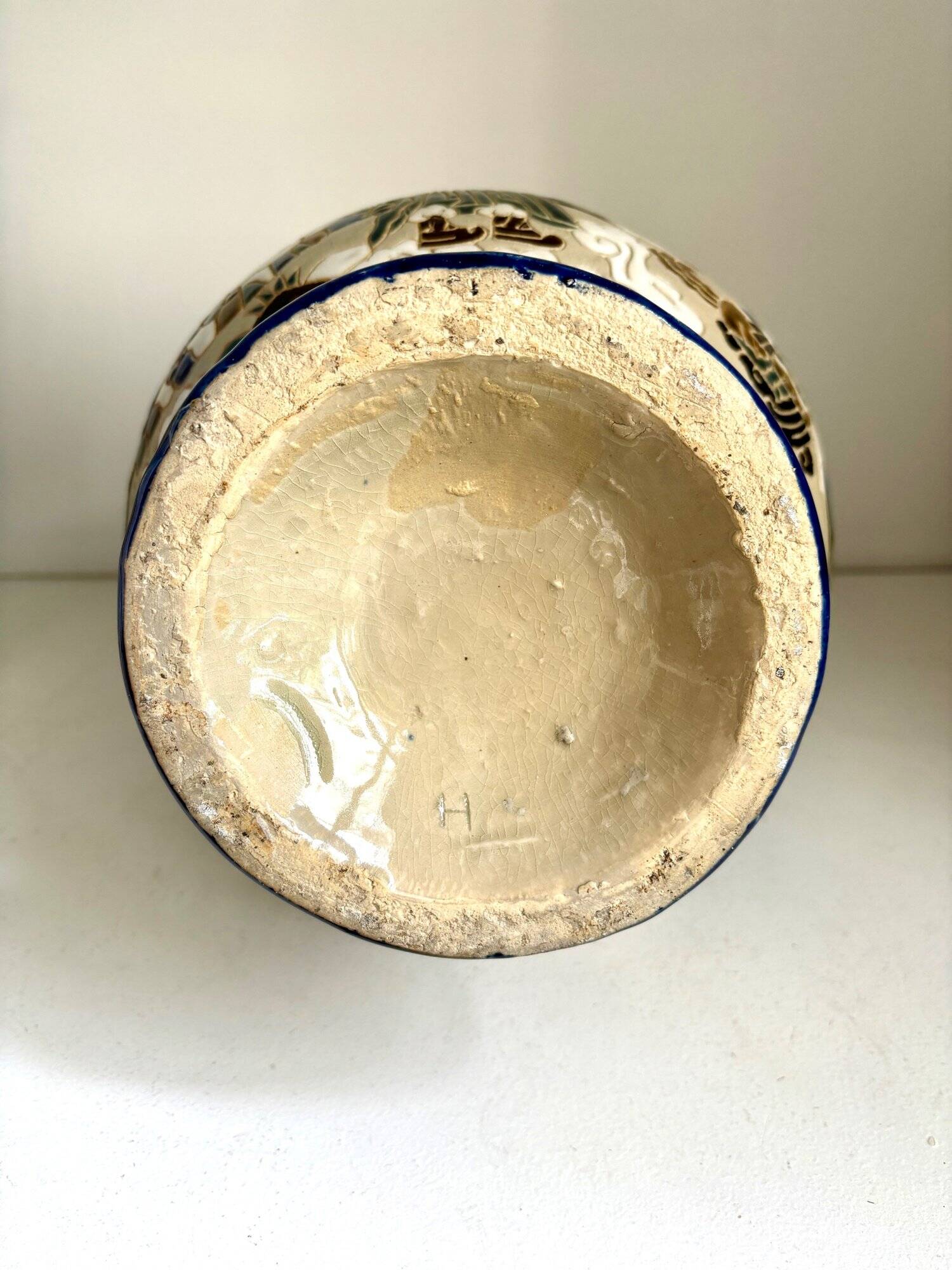 Polychrome sandstone vase from Biên Hoa - Vietnam