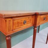 Classic english Taxus veneer wall table