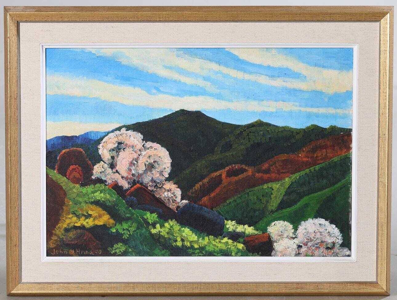 Original Swedish Oil on Panel – “Mountain Landscape” by John B. Hinna