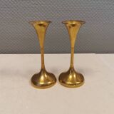 Danish designed candle holders in solid brass.