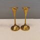 Danish designed candle holders in solid brass.
