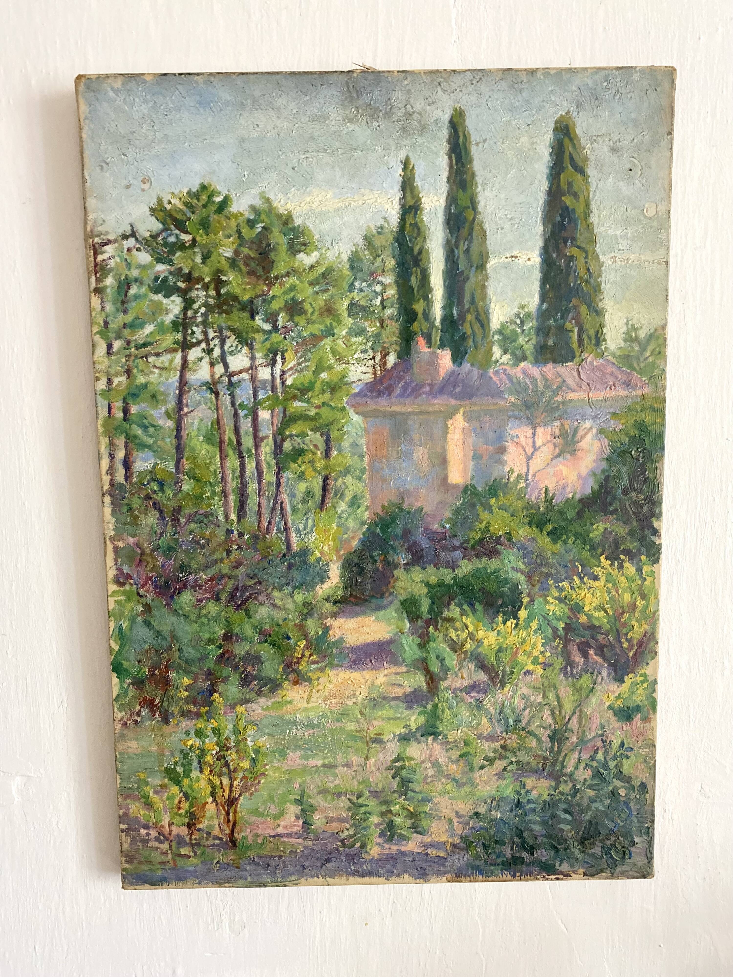 Southern landscape painting, canvas on stretcher