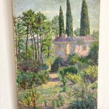 Southern landscape painting, canvas on stretcher