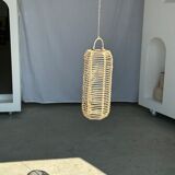 Small lantern-shaped rattan suspension H35 D15