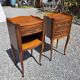 Pair of Louis XV style bedside tables in cherry wood.