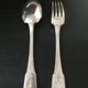 Boulenger cutlery with YR or RY monograms, silver-plated metal