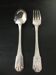Boulenger cutlery with YR or RY monograms, silver-plated metal