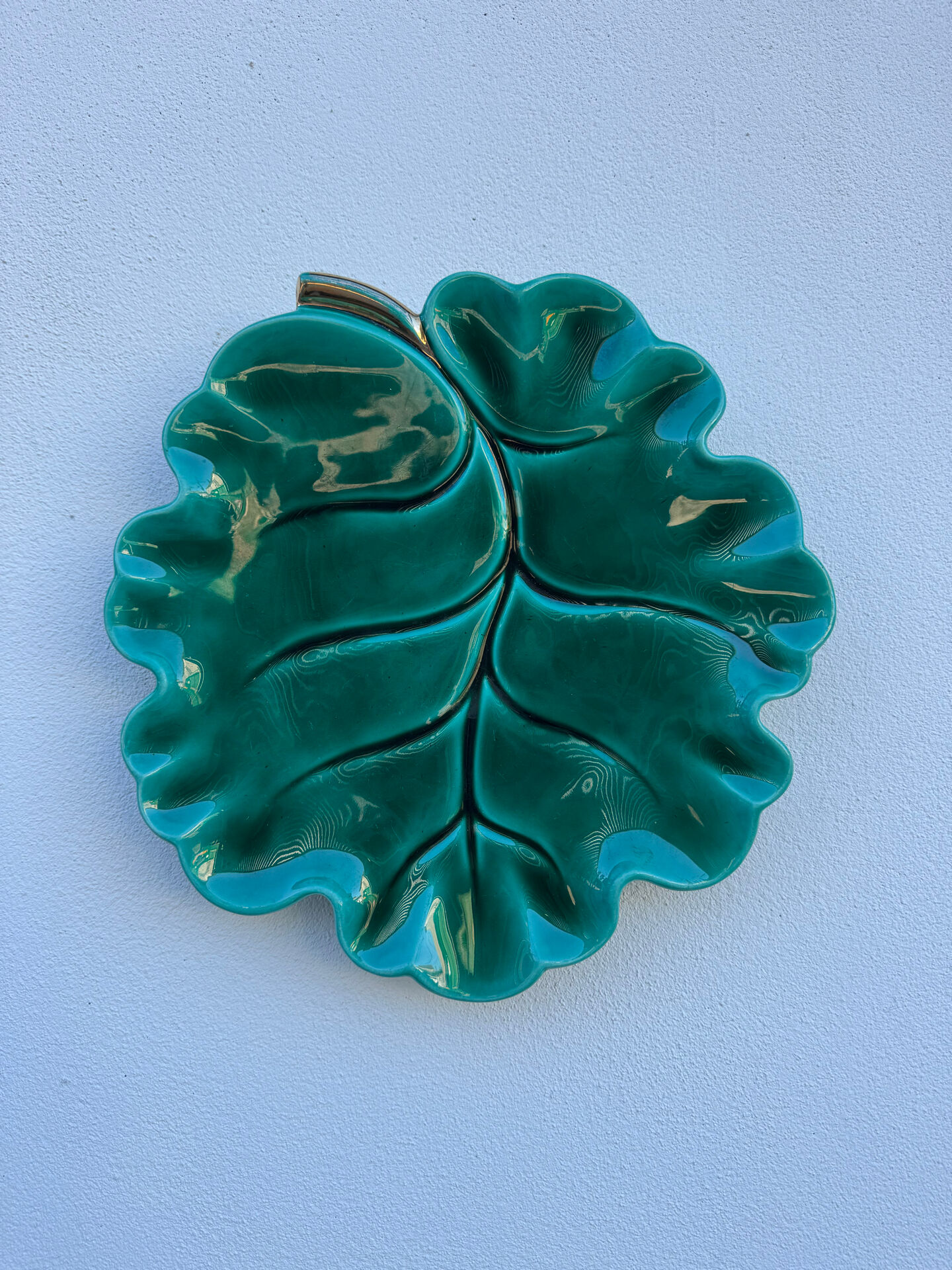 Green plate Verceram 1950s