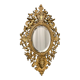 Bronze mirror napoleon III H39x23 decoration with putti and mascaron