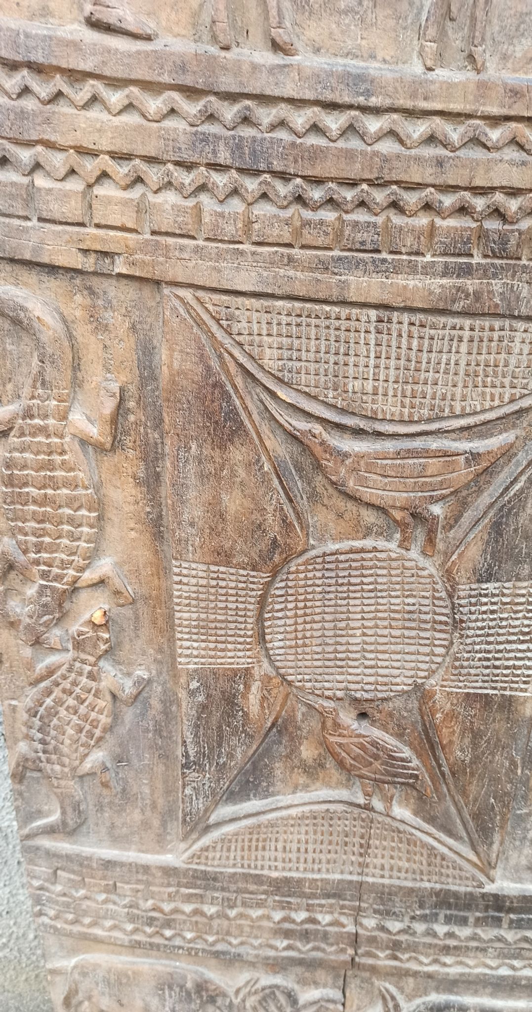 Old wooden door Senufo of Côte d'Ivoire