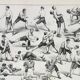 Old engraving 1898, Wrestling, combat sport, boxing • Lithograph, Original plate