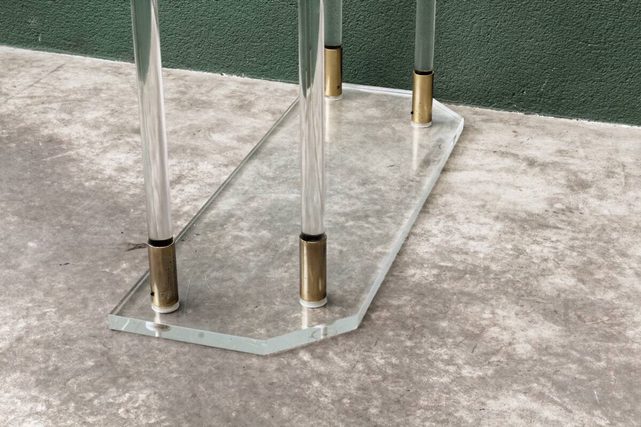 Console, altuglass, années 1970, dans le goût de Charles Hollis Jones