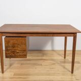 Mid-century walnut freestanding desk from Rosengren Hansen, Denmark, 1960s