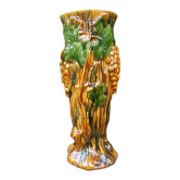 Retro Grapevine Barbotine Vase