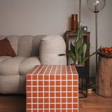 Terracotta tiled cube