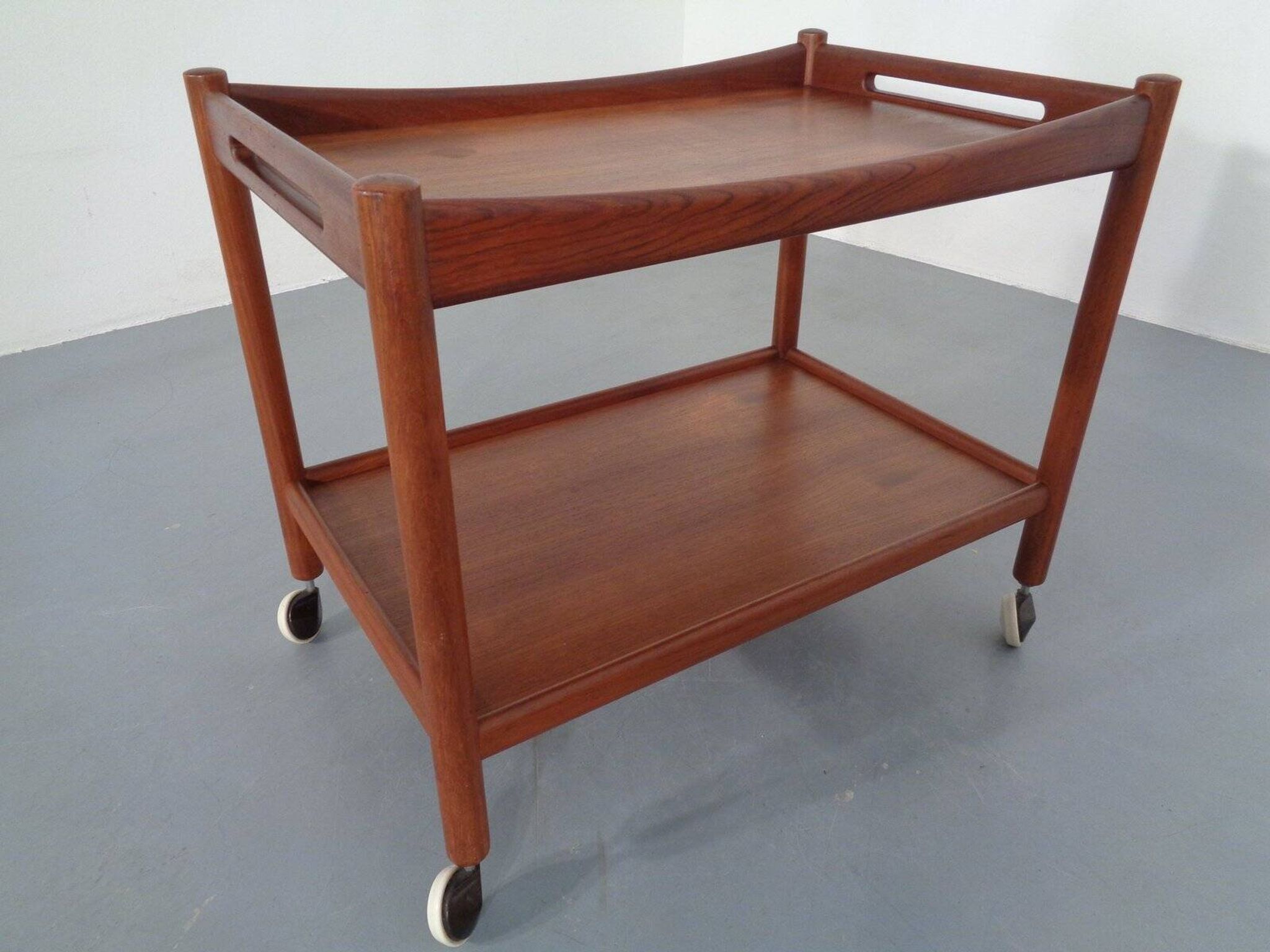 Teak Tea Cart by Hans J. Wegner for Andreas Tuck, Denmark, 1950s
