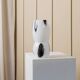Black and White Hand-Blown Murano Glass Vase by Corso Italia (1980s) – 26 cm tall
