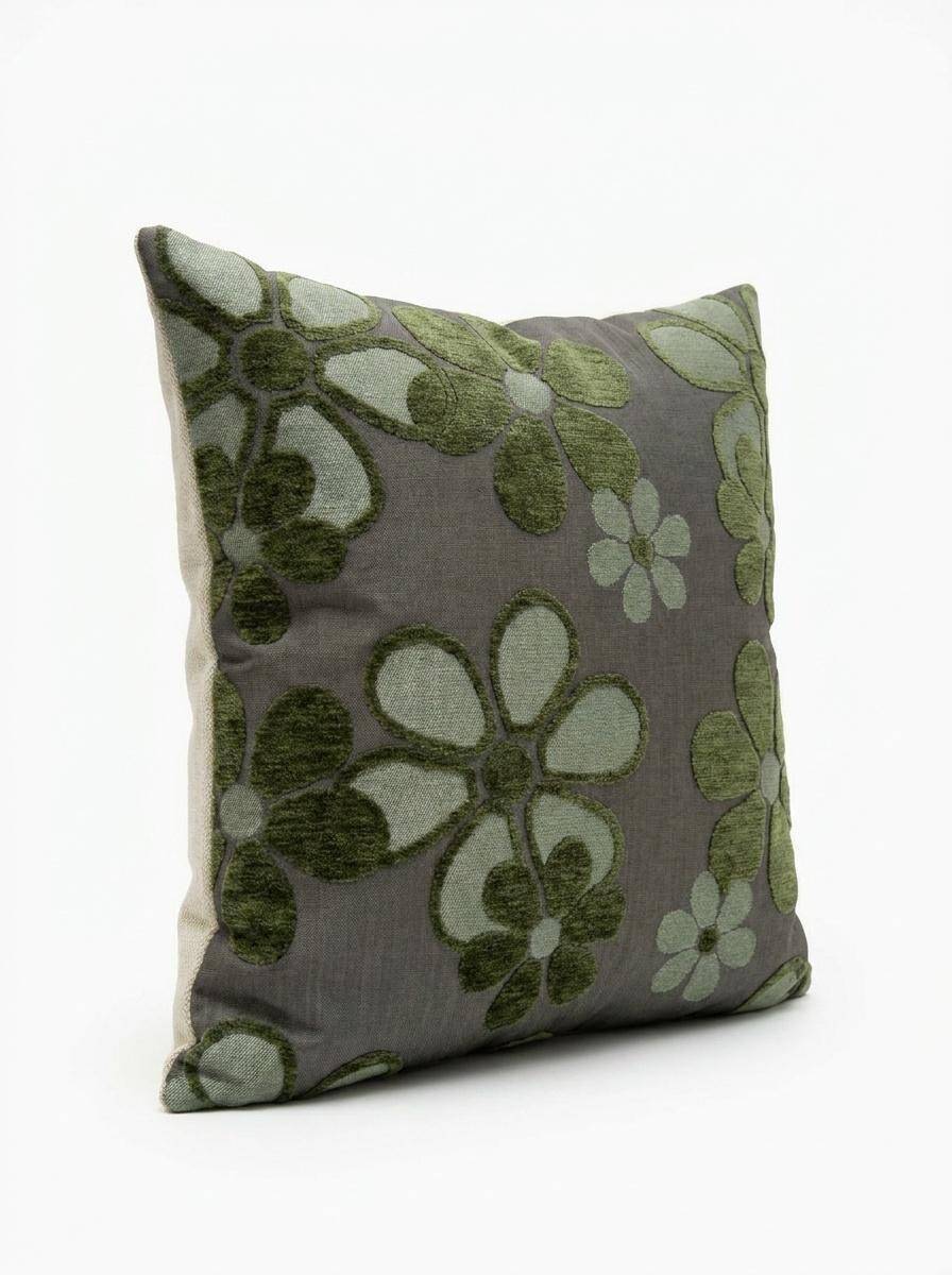Vintage embroidered cushion cover 43x43 cm