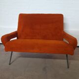 2-seater sofa 60s/70s in soft wool