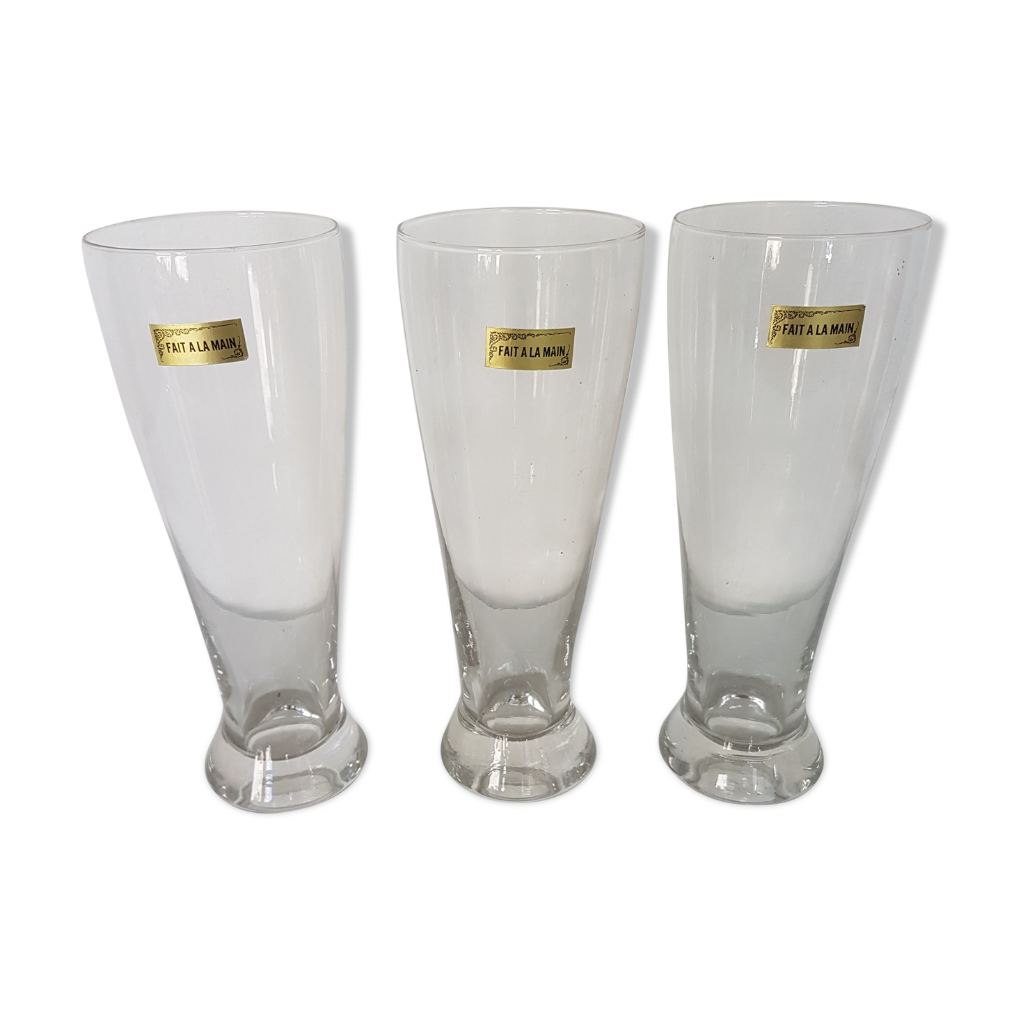 Set of 6 old glasses to beer to coffee 50 years