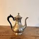 Silver-Plated Engraved Coffee Pot La Forêt Pin Belle Époque Boulenger