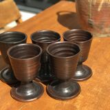 5 sandstone mugs