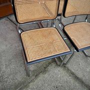 Cesca chair Marcel Breuer B32 modern Italian mid-century, set of 4 from the 70s.