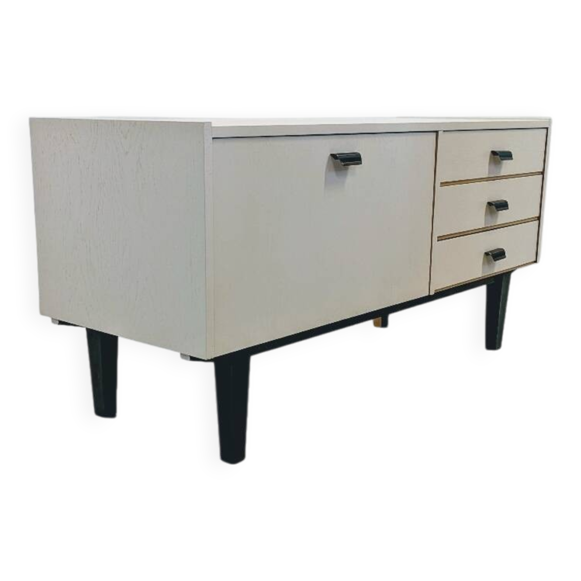 Vintage white wooden TV cabinet / Sideboard