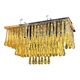 Impressive Mid-Century Modern Amber "Drops Murano Glass Flush Mount