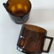 Ensemble 2 tasse vintage verre pressé