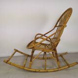 Rocking-flesh rattan vintage