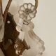 2 vintage bronze wall lights with pendants