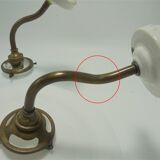 Pair of opaline wall lamps