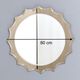 Postmodern sun shaped bronze wall mirror, italy