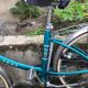 Vélo vintage bleu vert femme de marque Peugeot années 70