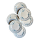 6 dessert plates H. Boulenger in Choisy-le-Roi in ironstone, "Cyclamen" service.