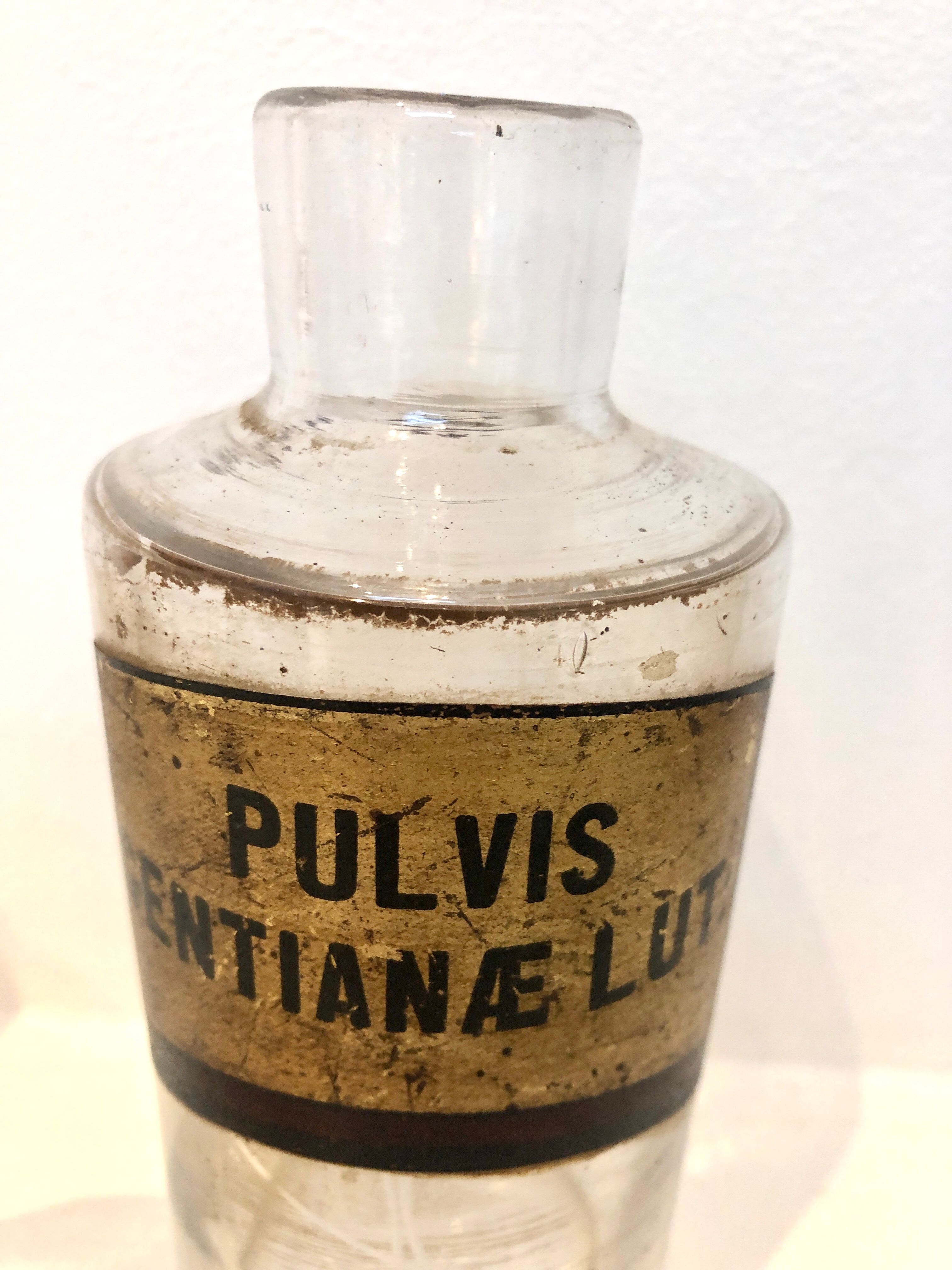 Trio apothecary bottles, early 20th