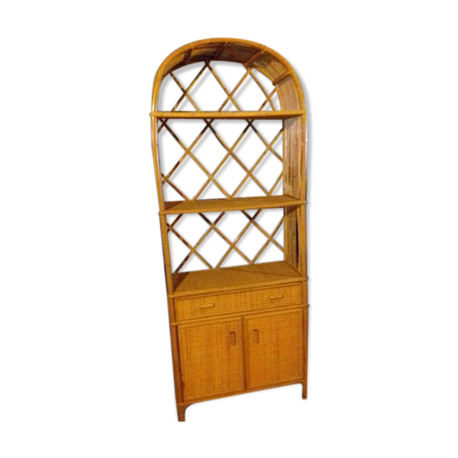 Rattan bookcase