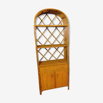 Rattan bookcase