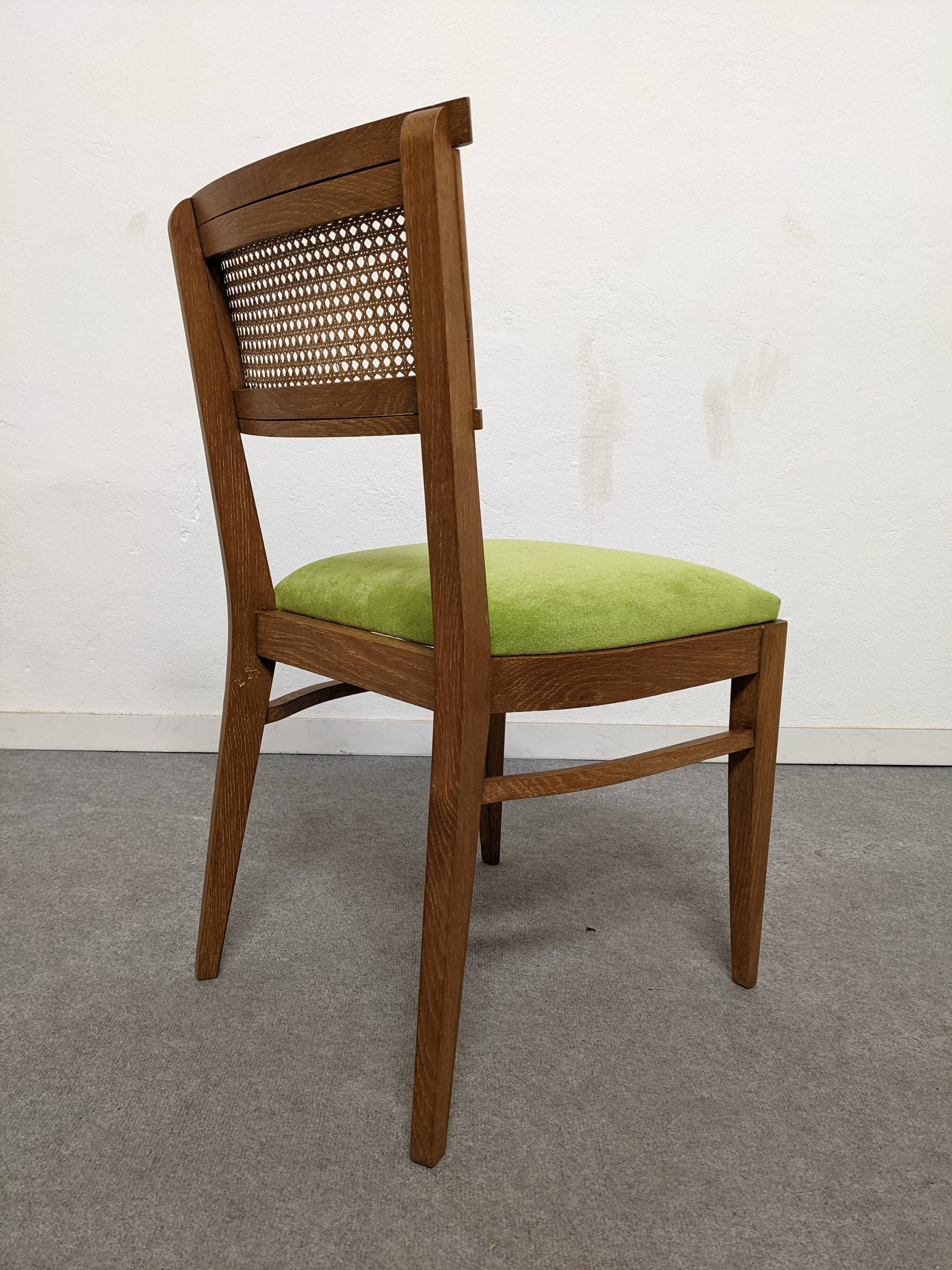 Paire de chaises cannées Art déco vers 1930